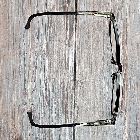 LADIES BLACK & GOLD PLASTIC EYEGLASS FRAMES - Picture 7 of 16